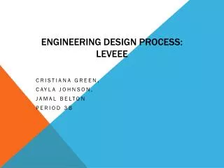 Engineering Design Process: Leveee
