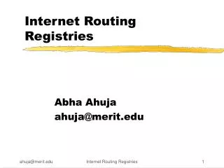 Internet Routing Registries