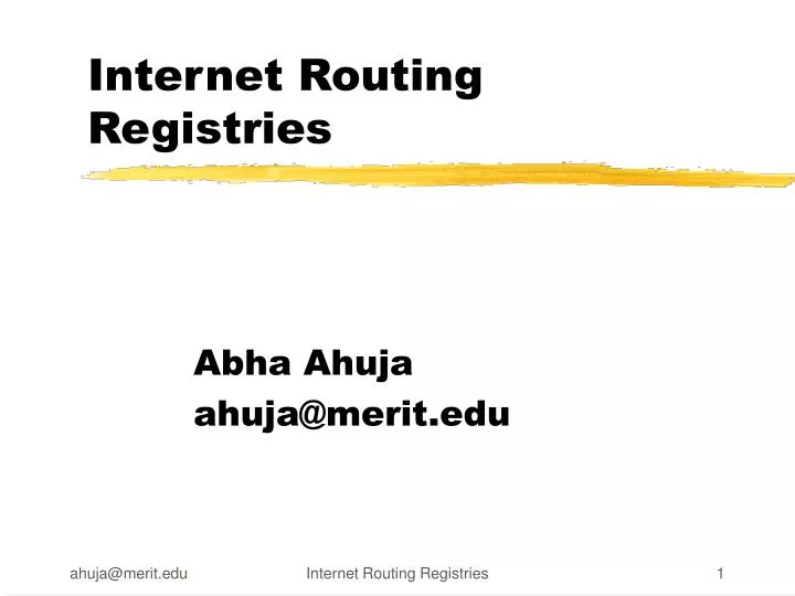 internet routing registries