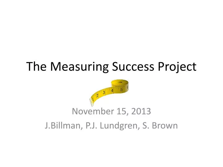 the measuring success project