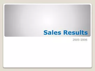 sales results