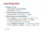 Java String Class - slide 1