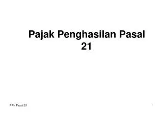 pajak penghasilan pasal 21