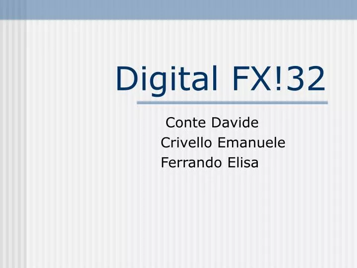 digital fx 32