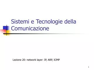 sistemi e tecnologie della comunicazione