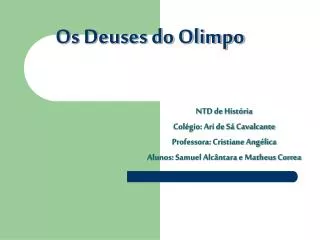 os deuses do olimpo
