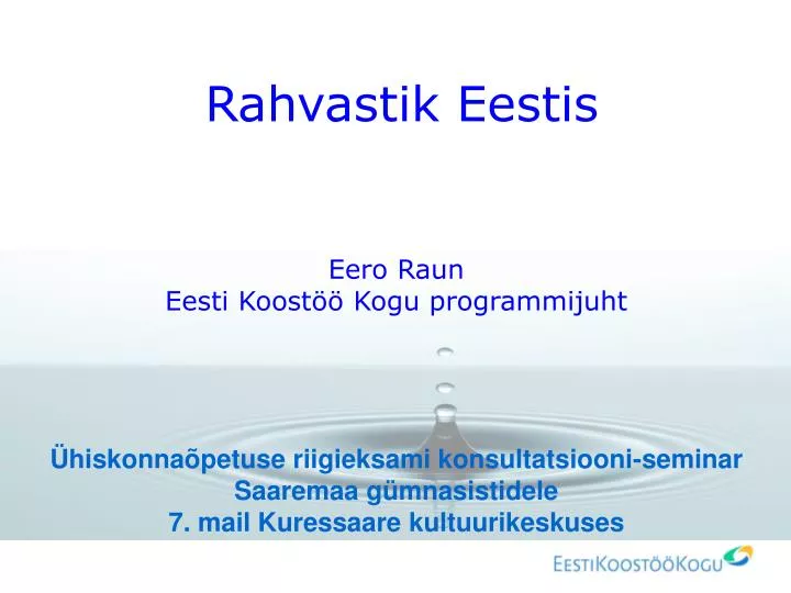 rahvastik eestis