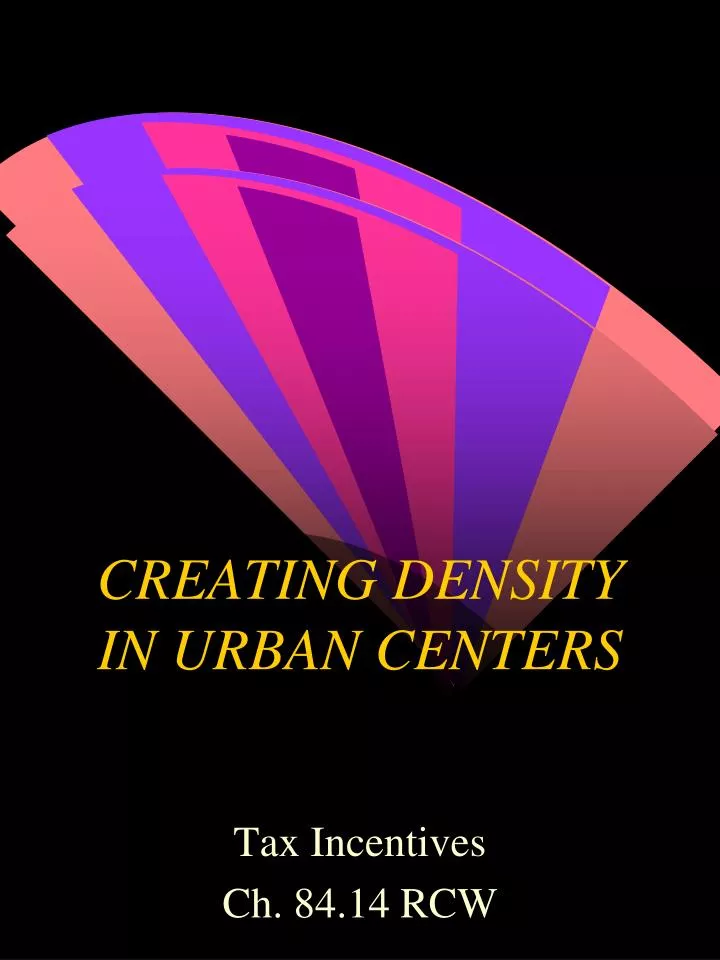creating density in urban centers