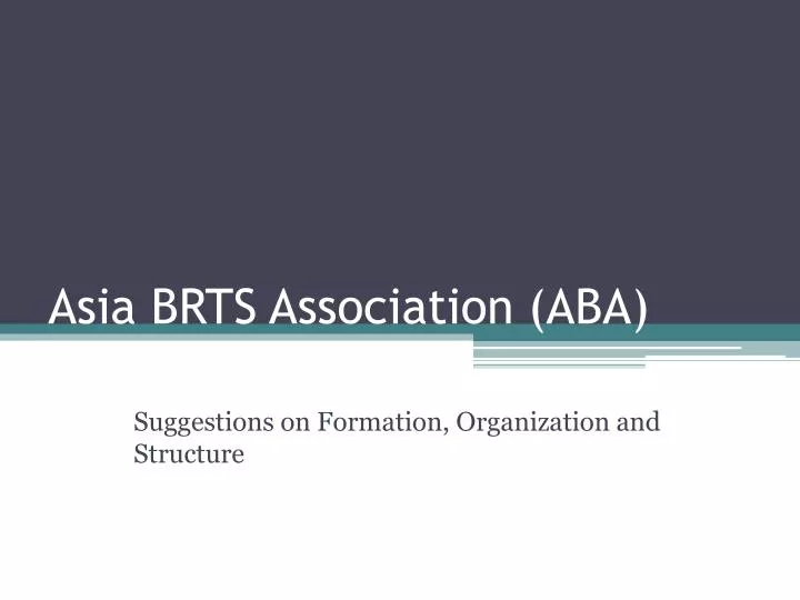 asia brts association aba