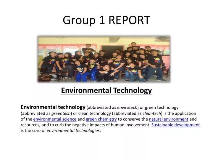 group 1 report