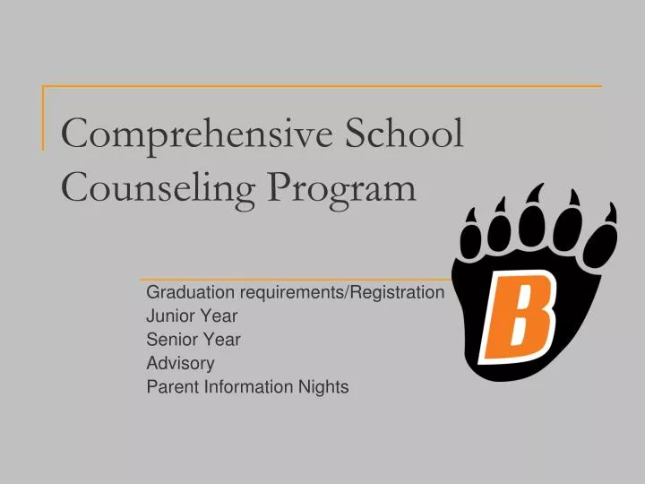 comprehensive school counseling program