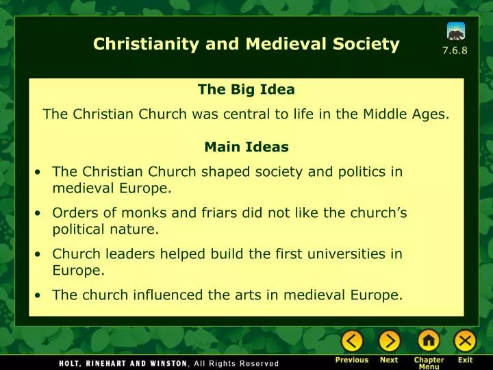 christianity and medieval society