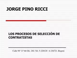jorge pino ricci