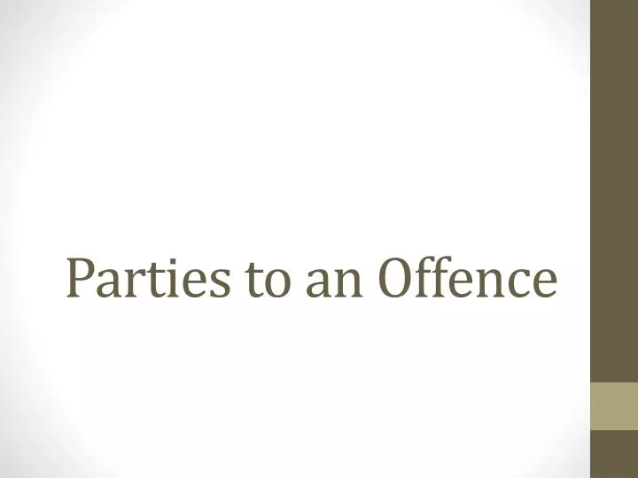 parties to an offence