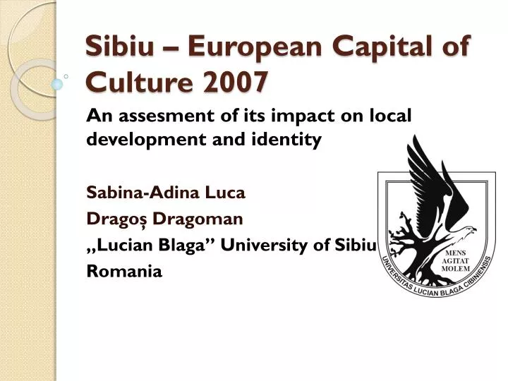 sibiu european capital of culture 2007