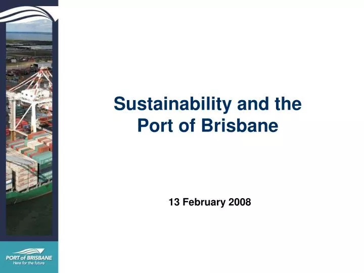 sustainability and the port of brisbane