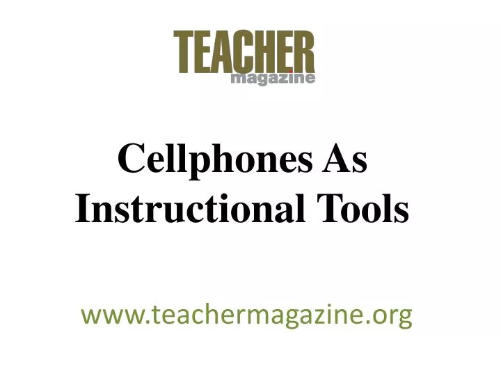 cellphones as instructional tools
