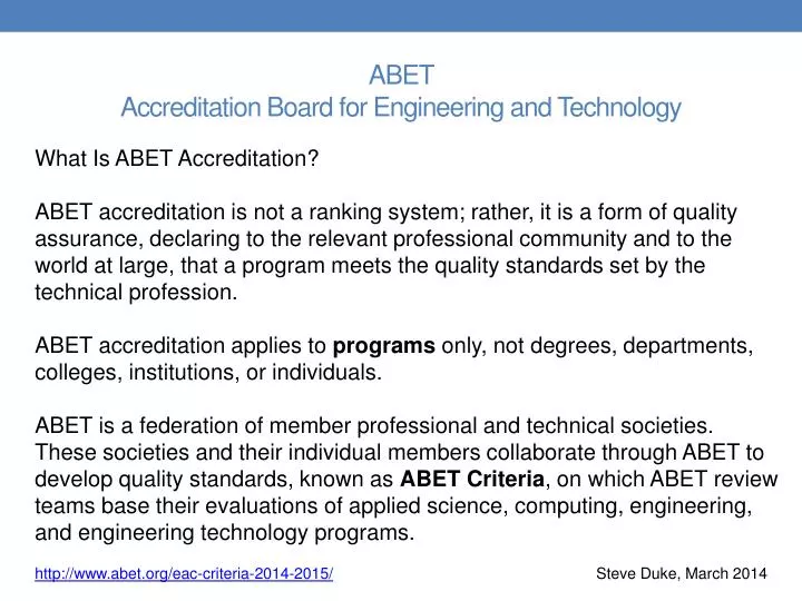 abet accreditation board for engineering and technology