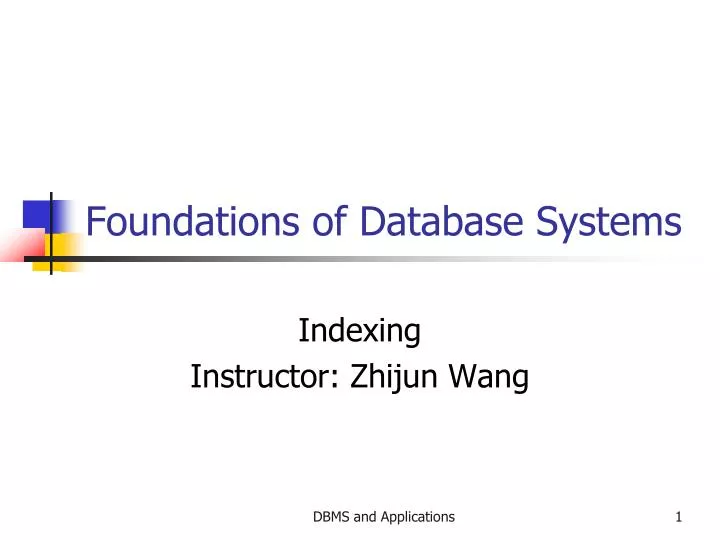 foundations of database systems