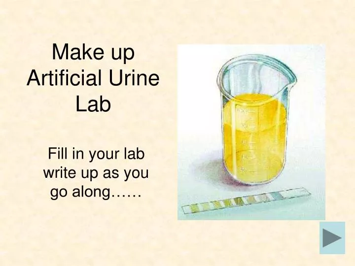 make up artificial urine lab
