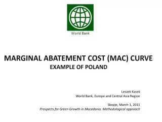 Marginal Abatement Cost (MAC) Curve Example of Poland