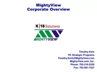MightyView Corporate Overview