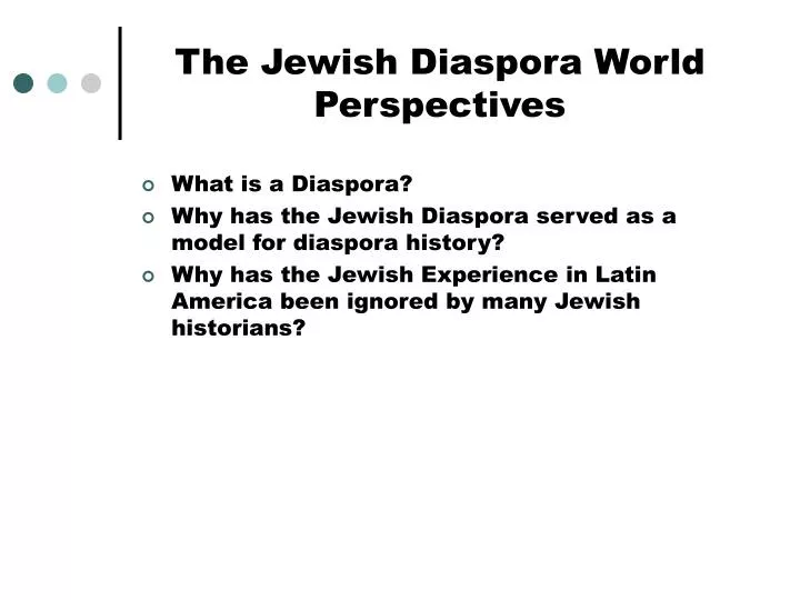 the jewish diaspora world perspectives