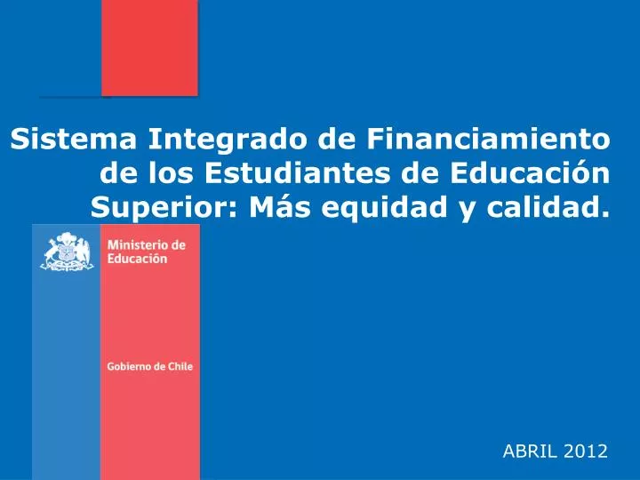 sistema integrado de financiamiento de los estudiantes de educaci n superior m s equidad y calidad