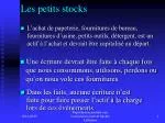 Les petits stocks - slide 1