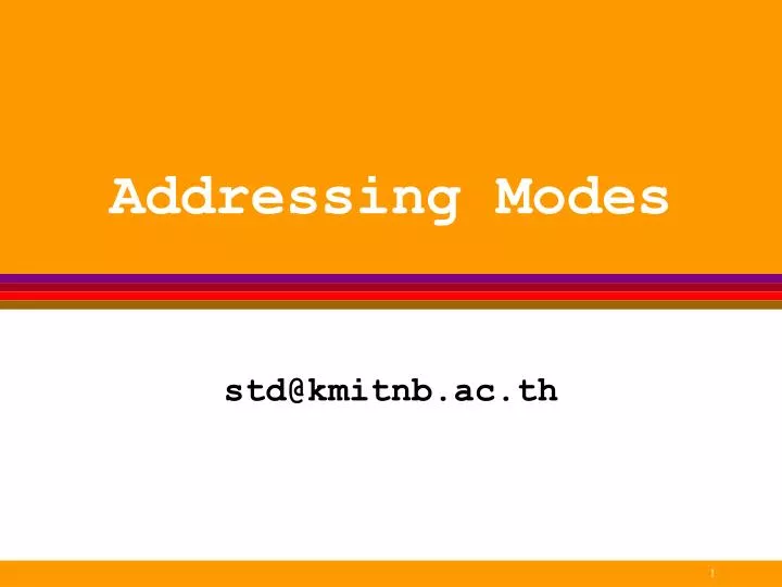 addressing modes