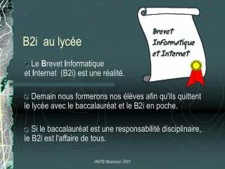 b2i au lyc e