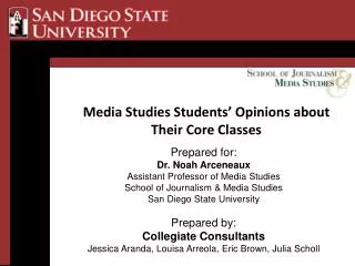 Media Studies Students’ Opinions about Their Core Classes