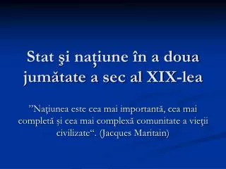 stat i na iune n a doua jum tate a sec al xix lea