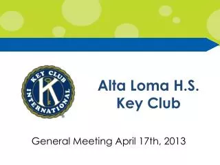 Alta Loma H.S. Key Club