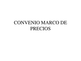 convenio marco de precios
