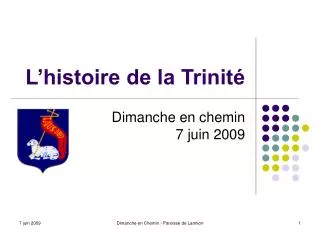 l histoire de la trinit