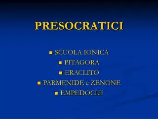presocratici