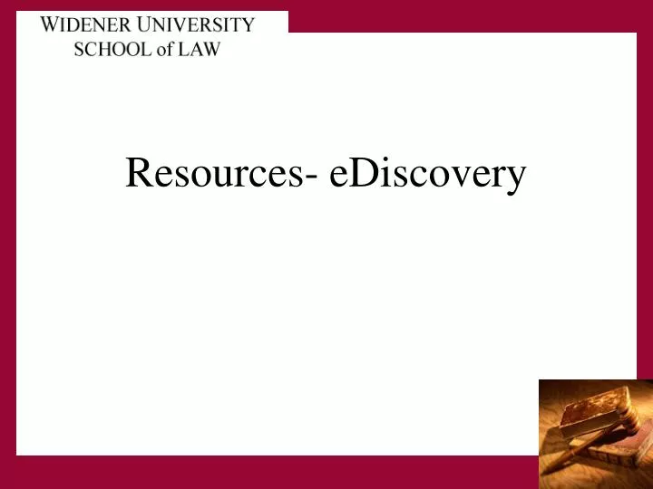 resources ediscovery