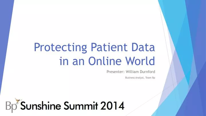 protecting patient data in an online world