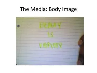 The Media: Body Image