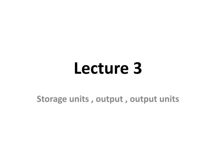 lecture 3