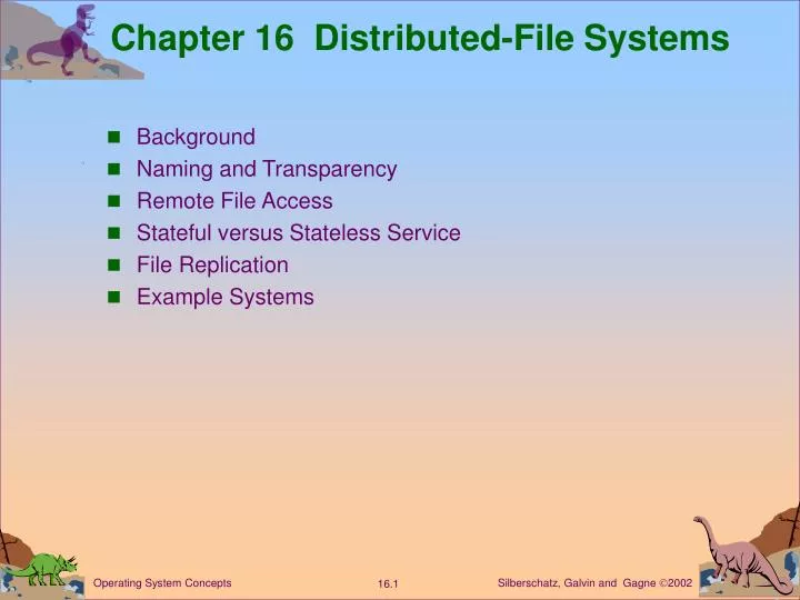 chapter 16 distributed file systems