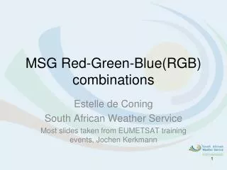 MSG Red-Green-Blue(RGB) combinations