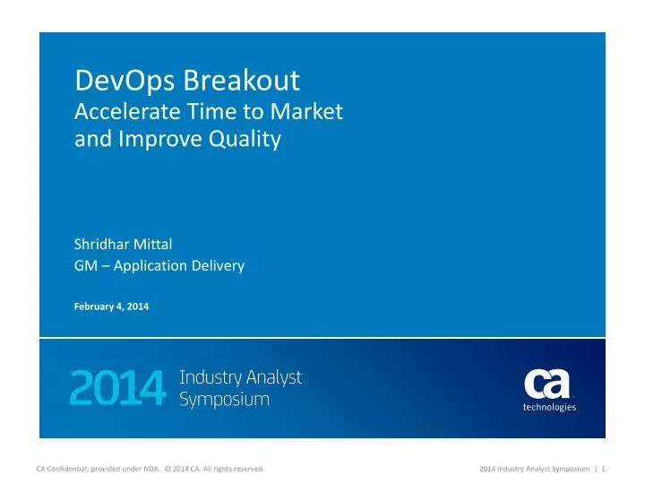 devops breakout accelerate time to market and improve quality