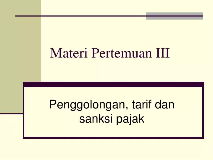 materi pertemuan iii