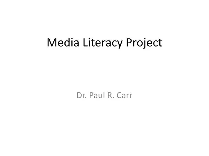 media literacy project