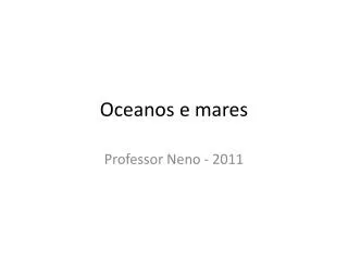 oceanos e mares