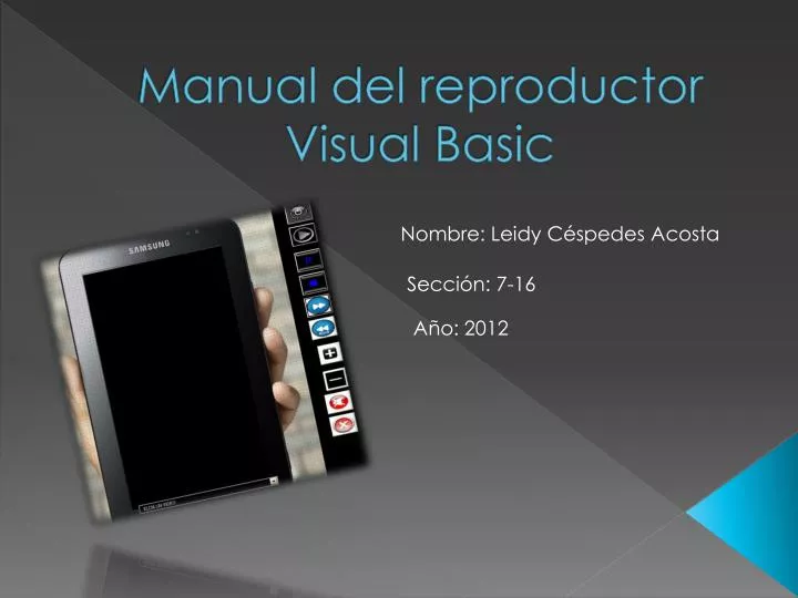 manual del reproductor visual basic