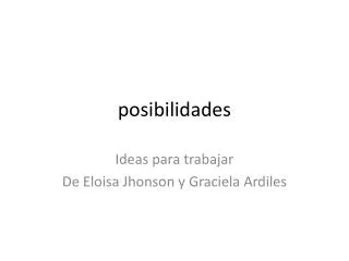posibilidades