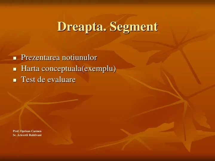 dreapta segment